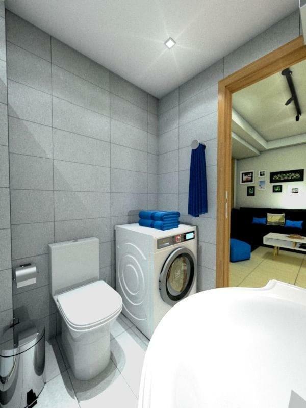 Blue - Comfy Center Rodos Apartment Asgourou ภายนอก รูปภาพ